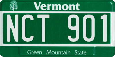 VT license plate NCT901