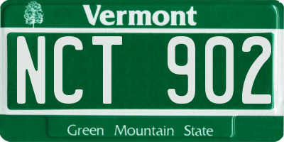 VT license plate NCT902
