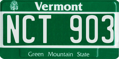 VT license plate NCT903