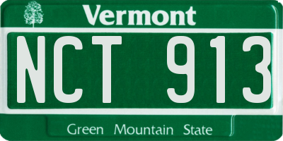 VT license plate NCT913