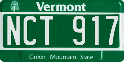 VT license plate NCT917
