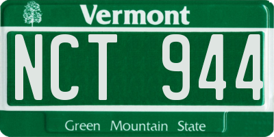 VT license plate NCT944