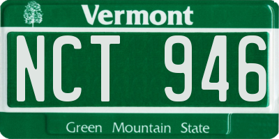VT license plate NCT946