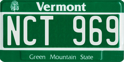 VT license plate NCT969