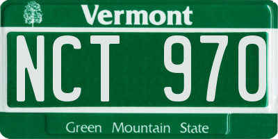 VT license plate NCT970