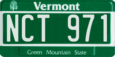 VT license plate NCT971
