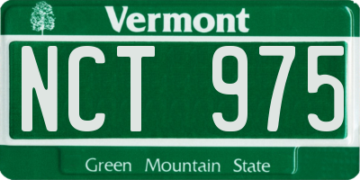 VT license plate NCT975