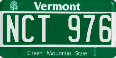 VT license plate NCT976