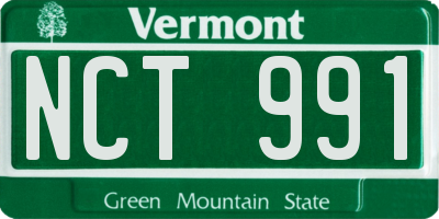 VT license plate NCT991