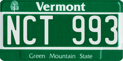 VT license plate NCT993