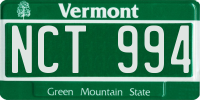 VT license plate NCT994