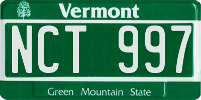 VT license plate NCT997