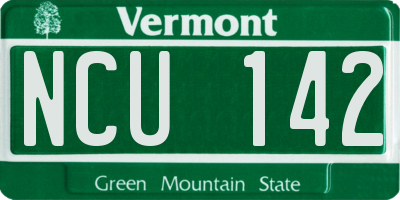 VT license plate NCU142