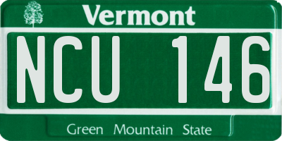 VT license plate NCU146