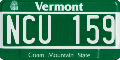 VT license plate NCU159