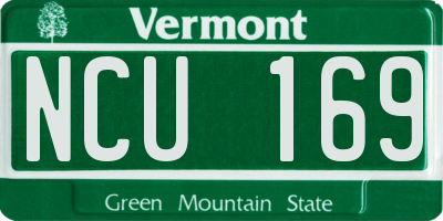 VT license plate NCU169