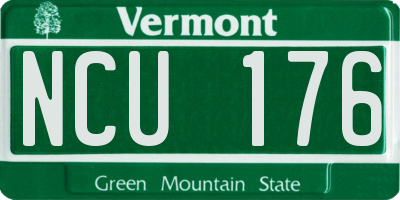 VT license plate NCU176