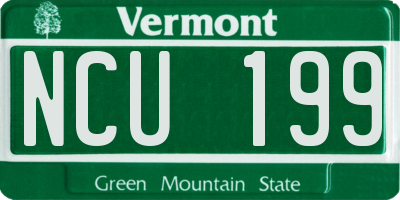 VT license plate NCU199