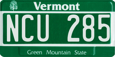 VT license plate NCU285