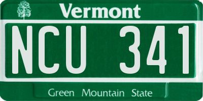 VT license plate NCU341