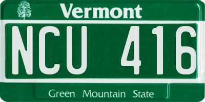 VT license plate NCU416