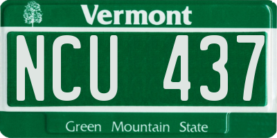 VT license plate NCU437
