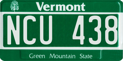 VT license plate NCU438