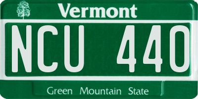 VT license plate NCU440