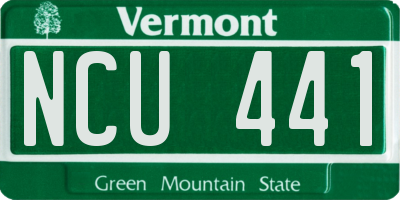 VT license plate NCU441