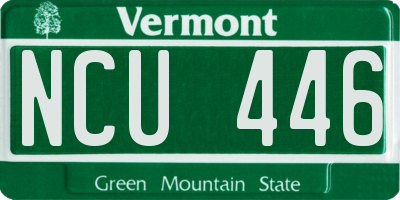 VT license plate NCU446