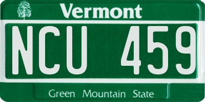 VT license plate NCU459