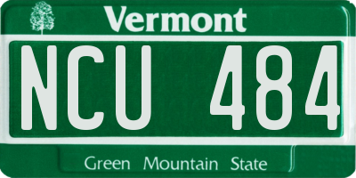VT license plate NCU484