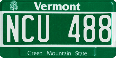 VT license plate NCU488