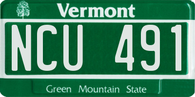 VT license plate NCU491