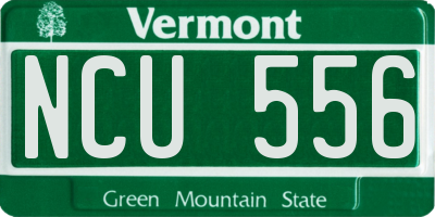VT license plate NCU556