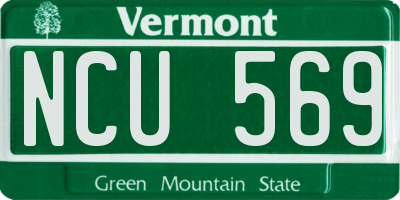 VT license plate NCU569