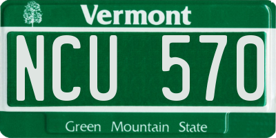 VT license plate NCU570