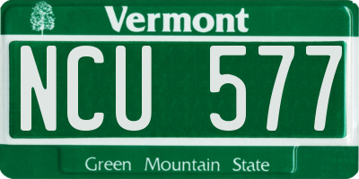VT license plate NCU577