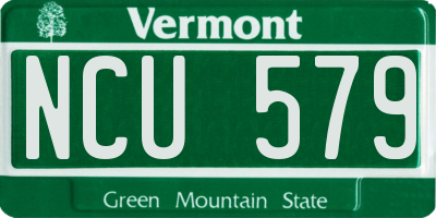 VT license plate NCU579