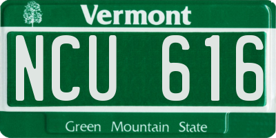 VT license plate NCU616
