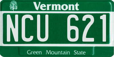 VT license plate NCU621