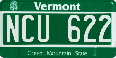 VT license plate NCU622