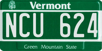 VT license plate NCU624