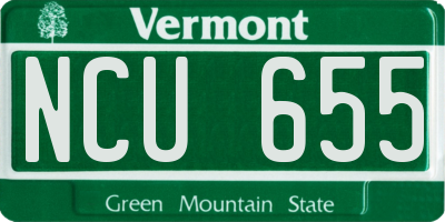 VT license plate NCU655