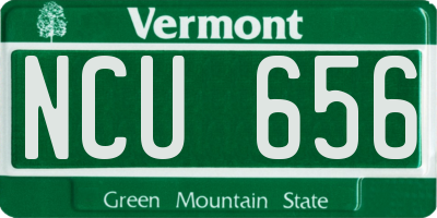 VT license plate NCU656