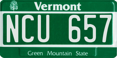VT license plate NCU657