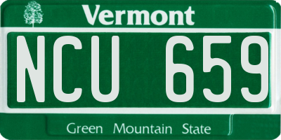 VT license plate NCU659