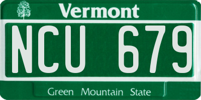 VT license plate NCU679