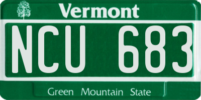 VT license plate NCU683