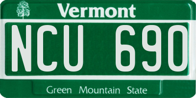VT license plate NCU690